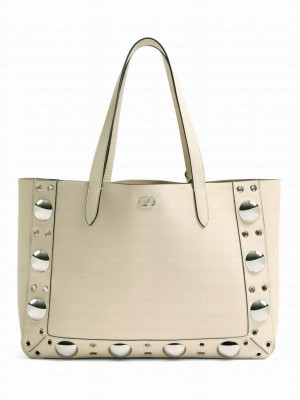 Valentino Garavani Nellcote Shopping Bag Cream