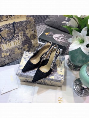 DIOR x CHIARA FERRAGNI  HEEL 9.5CM J'ADIOR SLINGBACK PUMPS TECHNICAL FABRIC 10