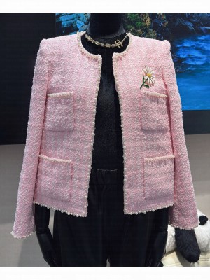 Chanel Women's Tweed Jacket Pink