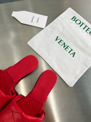 Bottega Veneta 9.5cm Woven Lambskin Flat Slide Sandals 2022 Collection 014