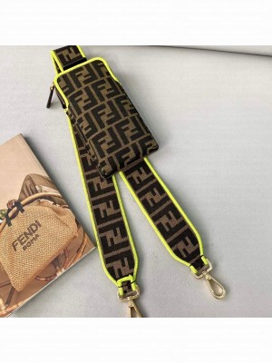 Fendi Strap You Canvas FF Shoulder Strap with iPhone Pocket Green  2021 Collection