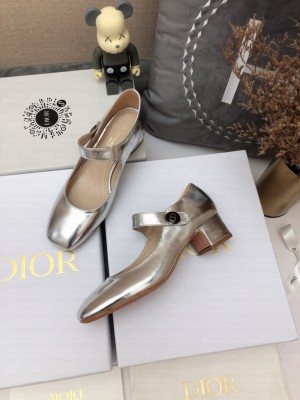 DIOR HEEL 4CM CALFSKIN D-DOLL PUMPS SILVER 2022 COLLECTION