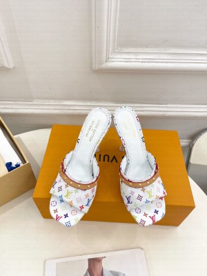 Louis Vuitton 1AGWU9 LV x TM 6AM Monogram White 9.5cm Mule 2025