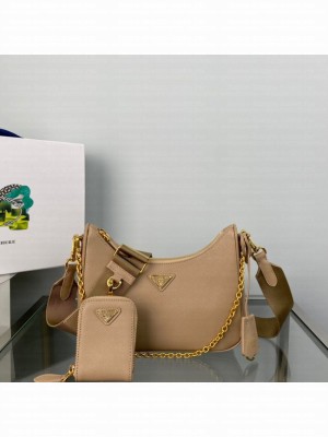 Prada Re-Edition 2005 Saffiano shoulder bag 1BH204 Biscuits
