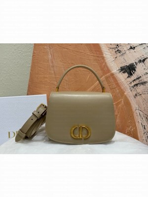 Dior Medium 30 Montaigne Avenue Top Handle Bag Ribbed Calfskin M9371UN Khaki