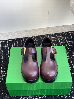 Bottega Veneta Women's Trek Mary-Jane Burgundy