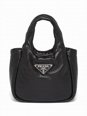 Prada Small Padded Prada Soft Nappa-leather Bag 1BA359 Black
