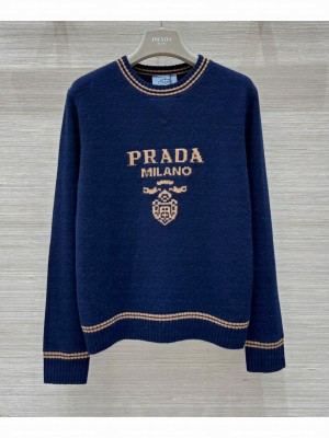 Prada Women's Cashmere Sweater Dark Blue