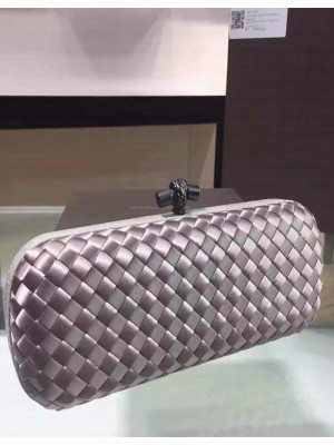 Bottega Veneta stretch knot clutch 8651# grey apricot