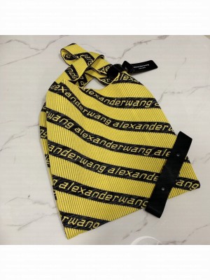 Alexander Wang Large Logo Knit Jacquard Shopper Tote Bag Yellow