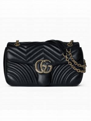 Gucci GG Marmont Large Shoulder Bag 837267 Black