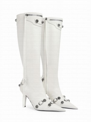 Balenciaga Women's Cagole 90mm Boot Cream