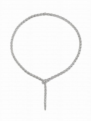 Bvlgari Women's Serpenti Viper Necklace Silver