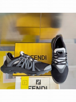 Fendi Tag Man's Sneakers Black
