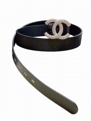 Chanel Cowhide Belt Black
