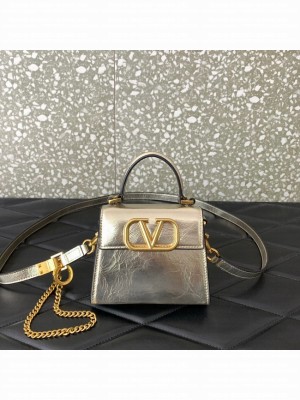 VALENTINO VSLING nano Calfskin Shoulder bag GW46R silver