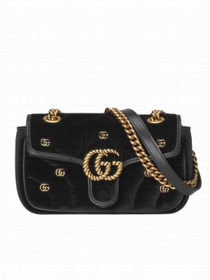 Gucci GG Marmont Mini Shoulder Bag 446744 Black