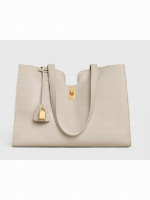 CELINE CABAS 16 IN SMOOTH CALFSKIN 112583 LIGHT STONE