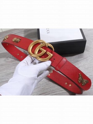Gucci Charms Belt 38mm Red