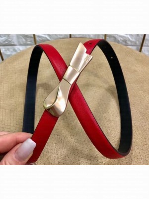 Dior Width 1.5cm Bow Buckle Belt Red