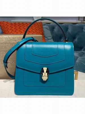 Bvlgari Serpenti Forever 18cm Crossbody Bag Turquoise 2019