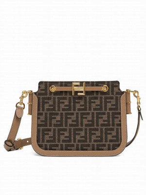 Fendi Touch FF Fabric Bag 8BT349 Coffee