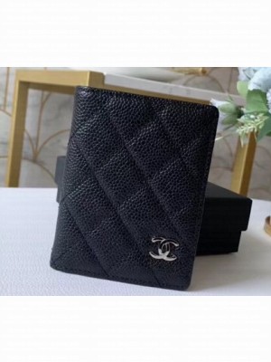 Chanel Card Holder 60085 Grained Calfskin Black