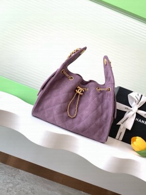 Chanel SUEDE HOBO BAG AS5293 Purple