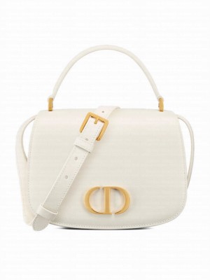 Christian Dior Medium 30 Montaigne Avenue Top Handle Bag Cream