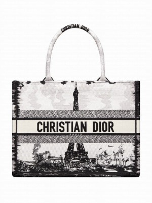 Christian Dior Medium Dior Book Tote White
