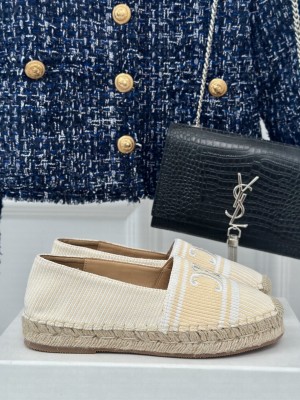 LES ESPADRILLES CELINE IN TRIOMPHE JACQUARD CANVAS BEIGE