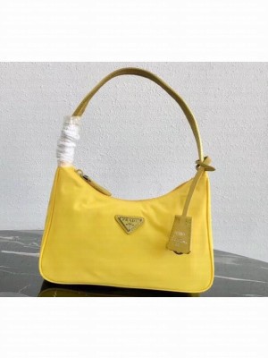 Prada Re-Edition 2000 Nylon Mini Hobo Bag 1NE515 Yellow 2020