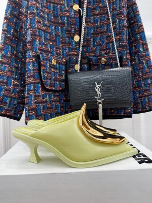 Jil sander 6.5cm lambskin Mule Lemon