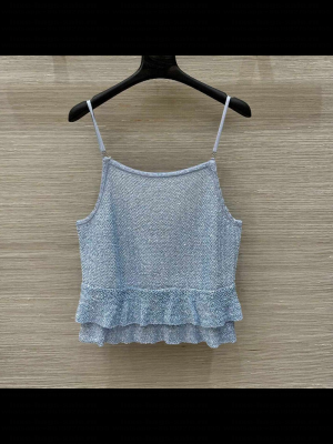 Chanel Sequins Vest Blue 2025