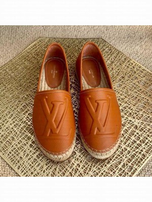 Louis Vuitton LV Grained Leather Espadrilles Brown 2021 Collection
