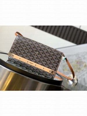 Goyard Monte-Carlo PM Clutch Black & Tan
