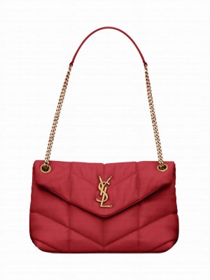 Saint Laurent Puffer Small In Nappa Leather Red