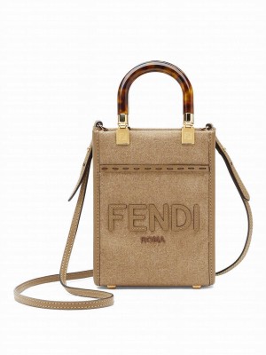 Fendi Mini Sunshine Shopper 8BS051 Gray