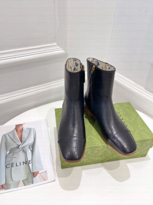 Gucci Women's with Interlocking G Hills Logo ankle boot Black 2021 Collection