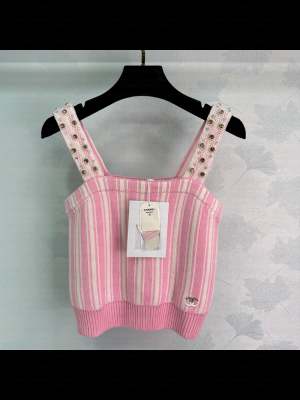 Chanel Wool Blend Vest Pink 2025