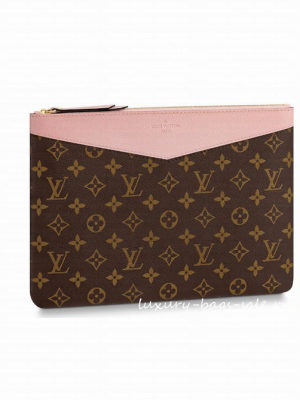 Louis vuitton original Monogram Canvas DAILY POUCH M62048 pink
