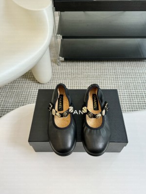 Chanel Lambskin  Mary Jane White