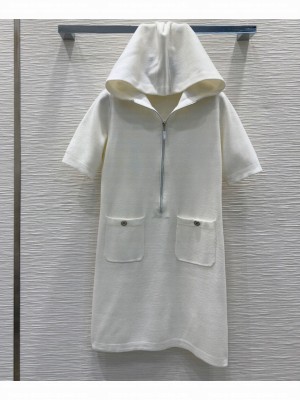Chanel Women's Half Zip Dress White