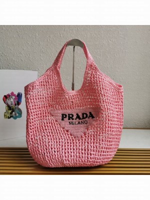 Prada Crochet tote bag 1BG424 pink