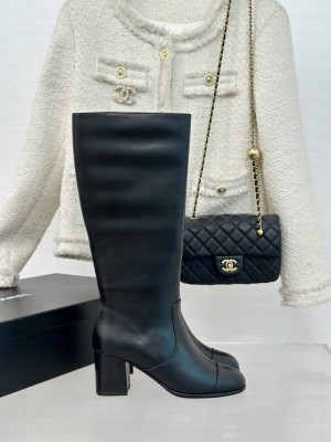 Chanel Women's Heel 7cm Calfskin G45977 High Boots 09