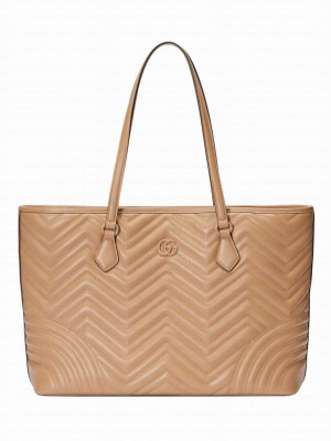 Gucci GG Marmont Large Tote Bag 739684 Apricot
