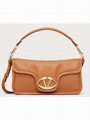 VALENTINO VLOGO 1960 medium lambskin bag FJ098 brown