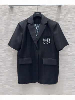 Christian Dior Women's Miss Dior Allover Pattern Short-sleeved Jacket Black