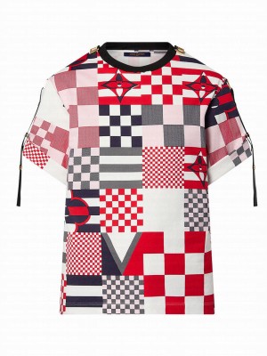 Louis Vuitton Women's Graphic LV x AC Print T-Shirt Red