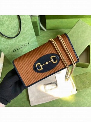 Gucci Horsebit 1955 chain wallet 621892 brown